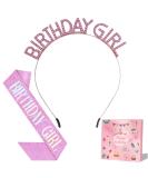 Princess Birthday Girl Set: Tiara, Sash & Crown - Pink Birthday Decorations - Buy Online on GoSupps.com