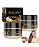 Omaky Keratin Repair Hair Mask with Argan & Coconut Oil - 2PCS Instant Hair Treatment | Nourish & Revitalize for All Hair Types - Buy Online on GoSupps.com