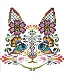 51buyoutgo Flower & Cat Cross Stitch Kit for Adults - Easy, Funny, Pre-Printed, 11ct Stamped Patterns - Embroidery Starter Kit for Beginners - 46x36cm - Buy Online on GoSupps.com