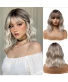 Esmee 14 Short Blonde Wigs with Bangs | Natural Synthetic Ombre Wig for Women | Cosplay & Daily Wear | Bob 14 Inch - Buy Online on GoSupps.com