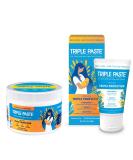 Triple Paste Diaper Rash Cream Bundle - 8 oz Tub & 3 oz Tube - Zinc Oxide Ointment for Baby's Sensitive Skin - Buy Online on GoSupps.com