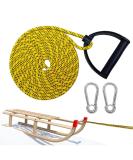 Rurizhongtian Sledge Rope with Carabiner - 4m Sled Rope with Handle for Easy Sled Pulling | Durable Sledge Line for All Your Outdoor Adventures - Buy Online on GoSupps.com