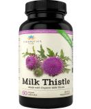 Organic Milk Thistle 2000mg | Non GMO Vegan Liver Support Supplement with Silymarin Extract - 60 Capsules - Buy Online on GoSupps.com