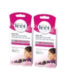 Veet Easy Gel Cold Wax Strips for Normal Skin - 20 Double Strips for 40 Applications - Up to 28 Days of Smooth Skin - Minimal Ingredients - Ideal for Face - Buy Online on GoSupps.com