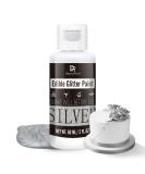 Liquid Edible Glitter 60ml - Metallic Silver Food Coloring for Cakes Cupcakes & Cookies - Decorate with Sparkle! - Buy Online on GoSupps.com