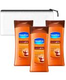 Vaseline Cocoa Glow Nourishing Lotion Travel Set - 3 Pack Bundle with 100ml Cocoa Glow Lotion & Travel Bag | Perfect Travel Size Body Lotion for Adults - Buy Online on GoSupps.com