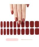 Semi Cured Gel Nails Strips 20 Stickers Christmas Red Shimmer Nail Wraps Soft Self-Adhesive Gel Nail Stickers Salon-Quality Gel Nail Strips for Nails Manicure UV/LED Lamp Required (Red Shimmer-184) - Buy Online on GoSupps.com