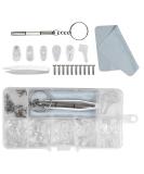 Smatime Silicone Glasses Nose Pads - 25 Pairs Anti-Slip & Soft Repair Kit with Screwdriver for Glasses & Sunglasses - Transparent - Buy Online on GoSupps.com
