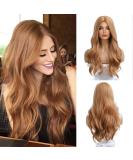 Esmee Long Wavy Strawberry Blonde Wig for Women Natural Synthetic Hair Heat Resistant Wigs for Daily Party Cosplay-24 Inches - Buy Online on GoSupps.com