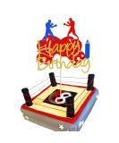 Arthsdite 1Pc Boxing Happy Birthday Cake Topper Boxing Gloves Cake Decorations Sports Birthday Theme Party Cake Decoration Supplies Boxing Cake Topper - Buy Online on GoSupps.com