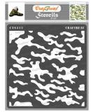 CrafTreat Camouflage Stencils - 6x6 Inches - Reusable DIY Art Stencils for Wood, Canvas, Paper, Fabric, Floor, Wall, and Tile | Camouflage Pattern - Buy Online on GoSupps.com