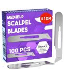 Buy 10R Dermaplaning Blades - Pack of 100 Sterile High Carbon Steel Disposable Surgical Scalpel Blades for Smooth Skin - Buy Online on GoSupps.com