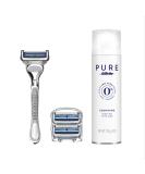 Gillette SkinGuard Men's Razor Handle + 3 Blade Refills & Pure Shave Gel - Buy Online on GoSupps.com