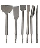 SDS Plus Hammer Drill Chisel Set  Rotary Hammer Bits Set Including Tile chisel  Grooving Chisel  Scrapping Chisel  Flat Chisel  Point Chisel  Scaling Chisel for Tile Masonry Concrete Brick Stone Work - Buy Online on GoSupps.com