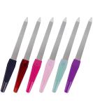 Metal Nail File (6 Pcs)  Nail Files for Natural Nails Made of Stainless Steel  Sword Fingernail Files with Sharp Pointed Tip Non Slip Handle  Diamond Finger Nail Filers for Women Sapphire Grit - Buy Online on GoSupps.com