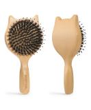 Bestool Small Travel Hair Brush for Women, Men, and Kids - Wooden Boar Bristle Brush for Detangling, Defrizzing, and Oil Distribution - Buy Online on GoSupps.com