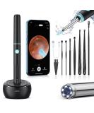 Professional Ear Wax Removal Kit with Camera - 1080P HD Wireless Otoscope for iPhone iPad & Android - Ear Cleaner Tool with Light & Charging Cable (Black - Buy Online on GoSupps.com