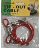 6FT PVC COVERED METAL TIE-OUT CABLE dog pet garden COLOUR MAY VARY - Buy Online on GoSupps.com