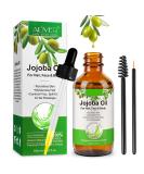 AIQIUSHA Organic Jojoba Oil 60ML - 100% Pure Cold Pressed Carrier Oil for Skin Hair Growth Frizz Control & DIY Beauty - Buy Online on GoSupps.com