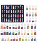 Buy CHStarina 48 Boxes Nail Glitter - Holographic Nail Powder 3D Star & Heart Sequins Nail Pearls for Nails Face Hair & Resin Decoration - Buy Online on GoSupps.com