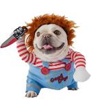 Pet Deadly Doll Dog Costume, Cute Dog Cosplay Halloween Christmas Funny Costume Dog Clothes Party Costume for Small Medium and Large Dogs (Small) - Buy Online on GoSupps.com