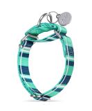 Then Martingale Collars for Dogs | Adjustable Heavy Duty Soft Glatted | Large & Small (2.5cm Wide Blue-Green Plaid) - International Shipping Available - Buy Online on GoSupps.com