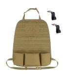 KEESIN Tactical Car Seat Back Organizer - Large Admin Pouch with MOLLE, Vehicle Panel Storage Bag, Khaki Color, 2 Car Seat Hooks Included - Buy Online on GoSupps.com