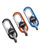Buy Tuzhe Keychain Carabiner Set - 3 Rust-Free Steel Carabiners with 6 Key Rings in Black Red Blue | International Shipping Available - Buy Online on GoSupps.com