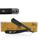 Haryali London Bart Messer Set - Premium Barber Razor Knife with Leather Bag | Rust-Free Steel Straight Razor for Men & Women - Buy Online on GoSupps.com