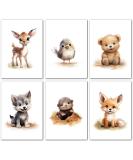 Happy Forest Animals A4 Poster - Baby Room Decoration | Childrens Room Wall Art | Murals for Young Girls - Buy Online on GoSupps.com