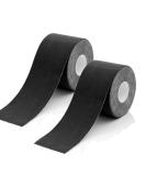 Kuou Black Kinesiology Tape 2 Rolls - 5cm x 5m Elastic Muscle Support for Exercise & Injury Recovery - Buy Online on GoSupps.com