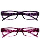 Shop Purple & Pink Tortoiseshell Lightweight Reading Glasses | Value 2 Pack for Men & Women - The Reading Glasses Company RR32-54 +2.00 - Buy Online on GoSupps.com