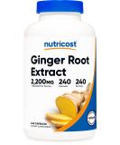 Nutricost Ginger Root Extract 550mg - 240 Capsules - 240 Count - Buy Online on GoSupps.com