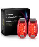 Sumree LED flashing light schoolbags safety light 2er set clip safety light stroller light running light pet for children backpack dogs fluorescent cats joggers stroller red - Buy Online on GoSupps.com