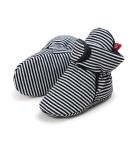EDOTON Unisex Newborn Winter Boots - Non-Slip Sole, Adjustable Bootie Sock 12-18 Months - Black Stripe - Buy Online on GoSupps.com