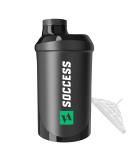 SOCCESS Fitness Shaker 500ml | BPA-Free Protein Shake Mixer & Sports Bottle - Ideal for Gym & Smoothies (Black) - Buy Online on GoSupps.com