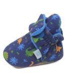 Dotty Fish Cotton Baby Booties | Suede Sole, Fleece Lining | Non-Slip Pram Shoes for Boys, Girls, Unisex | 12-18 Months Navy Blue Dinosaurs - Buy Online on GoSupps.com