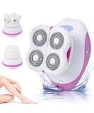 Famkit 3-in-1 Women's Electric Razor - Painless Bikini Trimmer & Hair Removal for Legs Face and Armpits - Includes Brush & Massage Head - Buy Online on GoSupps.com