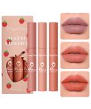 3 Piece Nude Matte Lipstick Set - Velvet Air Moisture Smooth Crayon Lip Stain - Long Lasting Waterproof Lip Gloss for Women - Buy Online on GoSupps.com