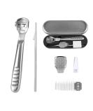 Stainless Steel Hornhaut Hobel Foot Scraper Set - Corn al Remover & Pedicure Tools with 10 Replacement Blades for Effective Hard Skin & Heel Care - Buy Online on GoSupps.com