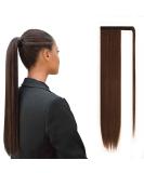 JJstar 70 cm Long Straight Ponytail Hairpiece - Medium Brown Synthetic Hair Extension for Women & Girls - Buy Online on GoSupps.com