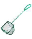 Pawfly 4 Inch Aquarium Net - Fine Mesh Small Fish Catch Net with Plastic Handle (Green, 1 Pack) - Buy Online on GoSupps.com