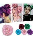 Silk-Co 35g Hair Part with Rubber Band - Wavy Soft Bun Hair Extensions in Light Pink | Thickening Messy Updo - Buy Online on GoSupps.com