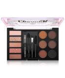 Buy Boobeen Eyebrow Powder Palette Set - 6 Colors Brow Powder 5 Shimmer Eyeshadows Eyeliner Pencil & Brushes for Perfect Eye Definition | International Shipping - Buy Online on GoSupps.com