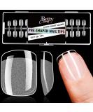 BettyCora Square Nail Tips 240Pcs - Short Gel X Tips for Acrylic Extensions - 12 Sizes A04 - Extra Short Square - Buy Online on GoSupps.com