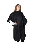Waterproof Hair Coloring Cape with PU Coating - Black | Salon Chemical & Stylist Cape - Buy Online on GoSupps.com