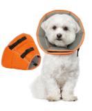 Kuoser Adjustable Dog Collar - Comfortable Lick Protection for Dogs | Prevent Bite and Wound Healing | Size S - Neck 24-30cm - Orange - Buy Online on GoSupps.com