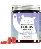 for More Concentration and Mental Fitness - with Gingko biloba and Ginseng Vitamin B6 B12 and zinc - Monthly Supply - Bears with Benefits Beauty & Brains Focus Vitamin - Buy Online on GoSupps.com