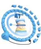 JKSHMYT Weighted Hula Hoop for Adults Weight Loss - Infinity Hoop Fit Plus Size 47 Inch - Exercise Hoola Hoop for Women and Beginners - Blue - Buy Online on GoSupps.com