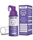 Purple Toothpaste for Whitening | Foam Tooth Stain Remover | Fresh Breath & Tooth Color Corrector - 2 fl oz - Buy Online on GoSupps.com